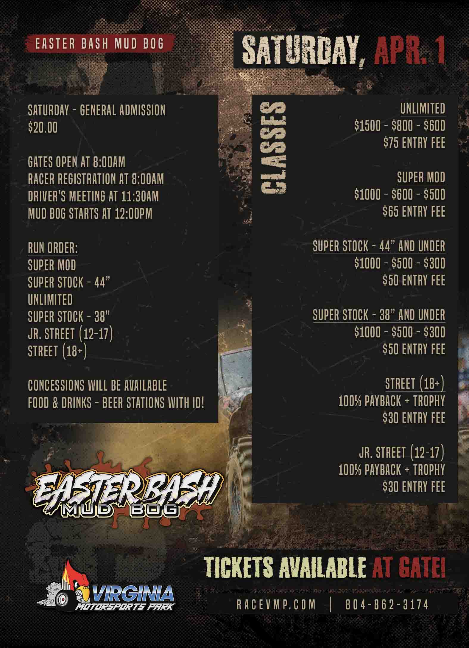 Easter Bash Mud Bog Virginia Motorsports Park